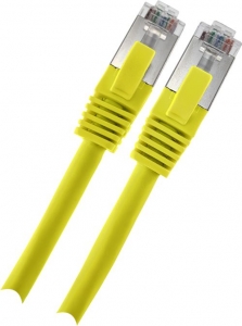 CAT6 F/UTP RJ45 0.5m YELLOW Patch Cable Bare Copper 26AWG Latch, LSZH