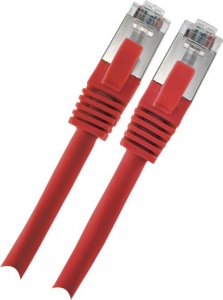 CAT6 F/UTP RJ45 3m RED Patch Cable Bare Copper 26AWG Latch, LSZH