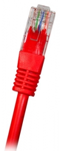 CAT6 U/UTP RJ45 2m RED Patch Cable, 24AWG LSZH