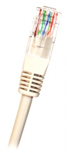 CAT6 U/UTP RJ45 5m WHITE Patch Cable, 24AWG LSZH