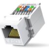 Keystone CAT6 UTP RJ45 moduuli, 10-pack Työkaluton asennus