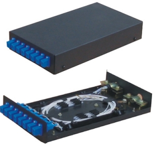 Fiber Terminal Box 8 Cores, Metal Wall Mount, wo adapters/pigtails