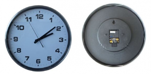 NTP aikakello analoginen, WiFi/Battery Alumiini, Halkaisija: 38cm