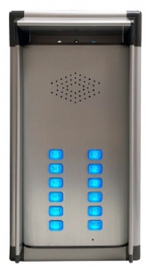 Gainwise 4G Door Intercom, 12x apartments 2x Relay, 2x DI, VoLTE