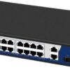 HRUI 16x10/100/1000(16x PoE+)+2xGE+2xSFP 185W 802.3af/at Switch 19''