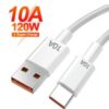 USB 2.0 Cable USB-A to USB-C 1.5m White (120W / 10A max current)