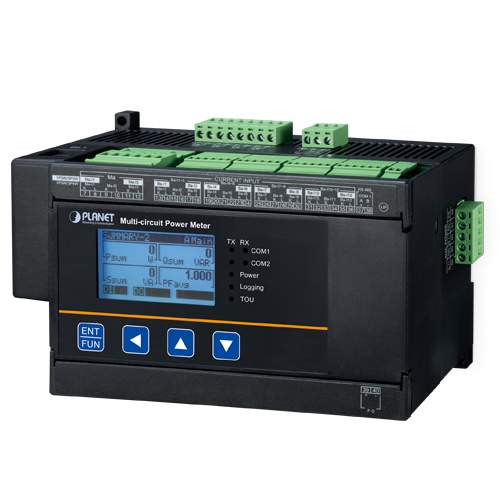 5-circuit Modbus RTU/TCP Smart Power Meter DIN, RS-485, Ethernet, Rogowski coil, AC/DC