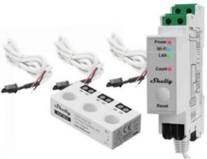 Shelly Pro-3EM 3-vaihe energiamittari 3x 63A LAN/ WiFi, DIN