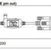 ZEBEX Z-3xxx RS-232 cable DTE (includes 5VDC PSU)